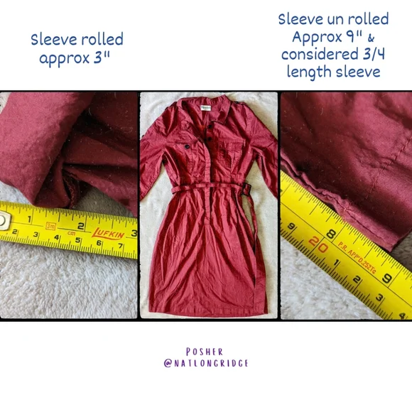 Hawksley brand, ladies Lg (fits like a small) wine coloured shirt dress,… - Picture 14 of 14